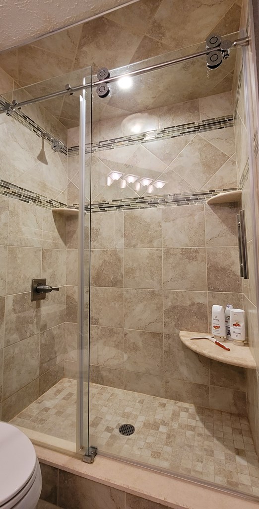 Main level remodeled shower